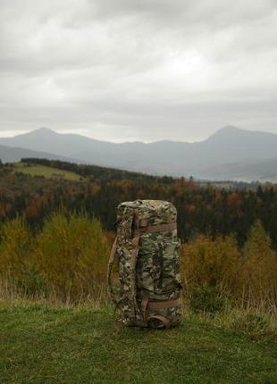 Тактический баул мультикам для всу 100л военный баул всу армейский баул сумка походый баул рюкзак сумка2 фото