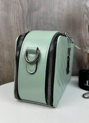 Качественная женская мини сумочка клатч ysl черная эко кожа, стильная сумка на плечо6 фото