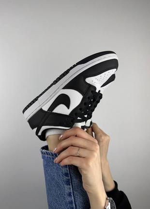 Nike dunk low retro white black panda4 фото