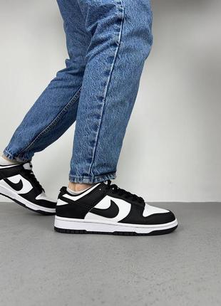 Nike dunk low retro white black panda6 фото