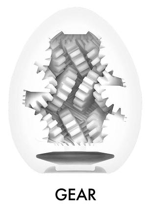 Мастурбатор-яйцо tenga egg gear, плотный tpe, пробник лубриканта 5 мл 3
