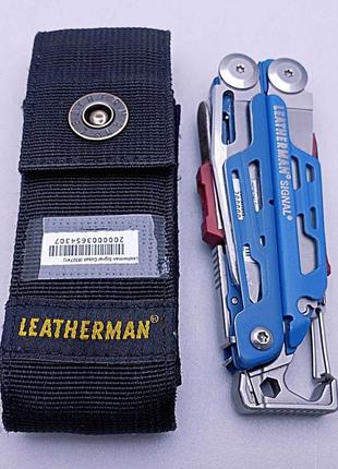 Нож мультитул туристический б/у leatherman signal cobalt (832741)