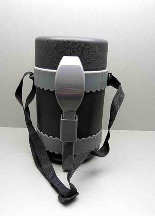 Термос термокружка б/у термос пищевой 1800мл пластик +3контейнера, ложка, вилка