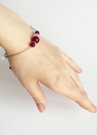 Гранатовый браслет из натуральных камней (модель № 258) jk jewelry4 фото