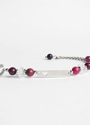 Браслет из турмалина и горного хрусталя (модель № 288) jk jewelry