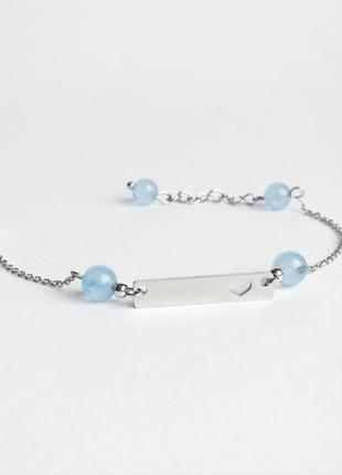 Браслет з аквамарину (модель № 297) jk jewelry