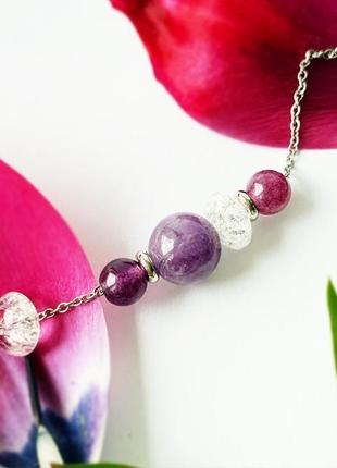 Браслет з аметисту (модель № 334) jk jewelry