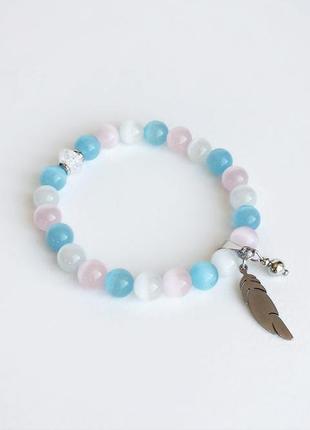 Браслет из кошачьего глаза (модель № 349) jk jewelry