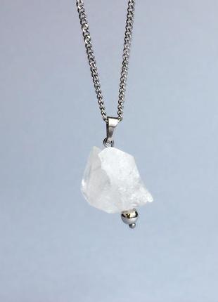 Подвеска из необработанного  горного хрусталя (модель №375) jk jewelry