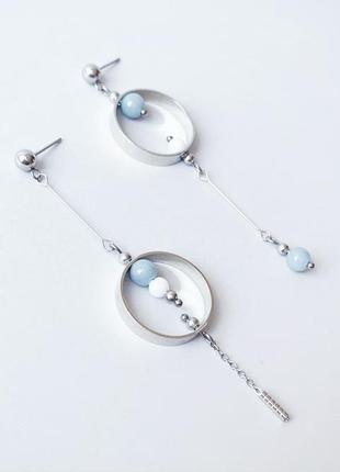 Комплект сережки + браслет в стилі "геометрія" (модель № 545, 546) jk jewelry4 фото