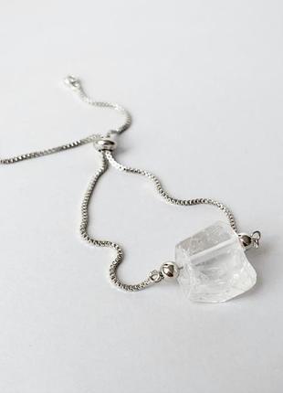 Браслет з необробленого гірського кришталю (модель № 555) jk jewelry