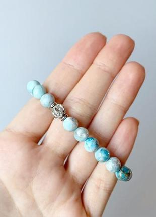 Браслет из  небесно-голубого апатита  (модель № 575) jk jewelry2 фото