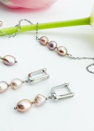Тонкий браслет-цепочка в стиле минимализм с жемчугом подарок девушке (модель № 674) jk jewelry9 фото