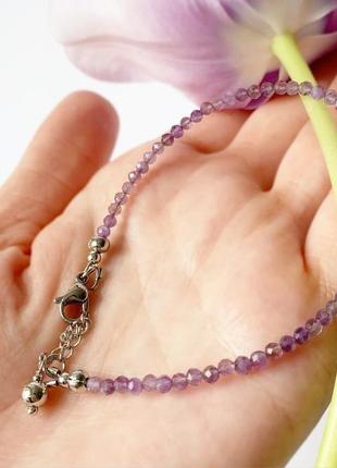 Лаванда оттенки лаванды лавандовый аметист браслет подарок девушке (модель № 684) jk jewelry7 фото