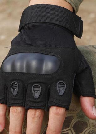 Перчатки тактические primo tactical беспалые, размер l - black