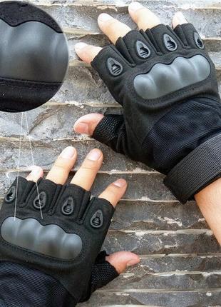 Перчатки тактические primo tactical беспалые, размер l - black