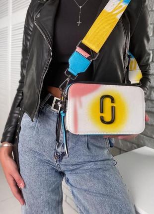 Сумка-клатч через плечо marc jacobs snapshot camera bag airbrushed yellow / женская