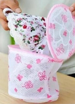 Контейнер для прання, сітчастий компактний мішок контейнер для прання спідньої білизни...