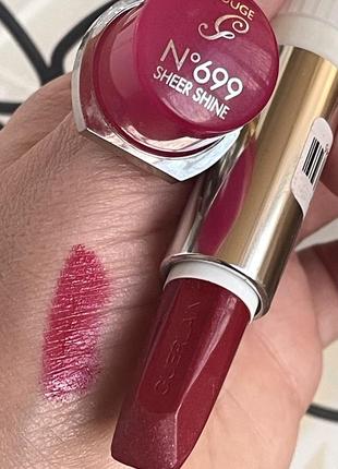 Оригинальн! guerlain rouge g sheer shine с мерцающим эффектом 👉🏻тестер с затостами2 фото