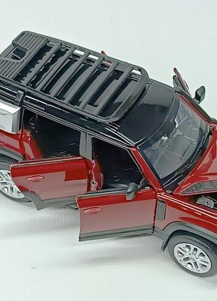 Машинка автопром land rover defender 1:32 червона 68416-2