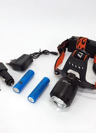 Yui налобний тактичний ліхтарик police bl-2199-t6, потужний акумуляторний ліхтарик налобний, головний ліхтарик