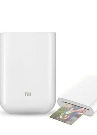 Ручной портативный фото принтер xiaomi mi pocket photo printer (для ios, android) white (tej4018gl)