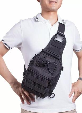 Тактический рюкзак eagle m02b oxford 600d 6 литр через плечо black10 фото