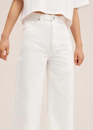 Белые джинсы палаццо на подростка4 фото