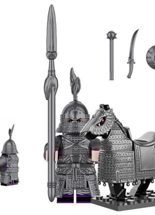 Фігурка важкий кінний лицар вершник катафракт в сталевій броні на коні1 фото