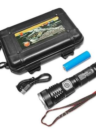 Yui ліхтар ручний акумуляторний bl-a79-p50 zoom type-c, ліхтар ручний потужний, тактовний ліхтар