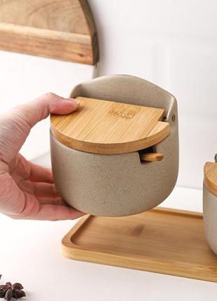 Набір баночок з кришками для зберігання сипучих 2 шт