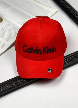 Кепка кельвин кляйн красная, бейсболка calvin klein