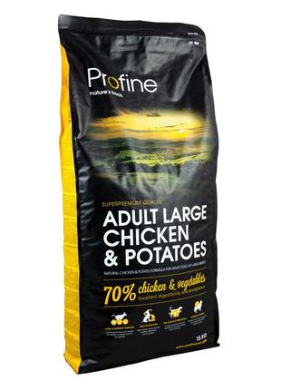 Сухой корм для взрослых собак крупных пород profine dog adult large breed chicken&potatoes 15 кг