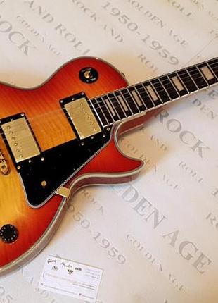 Электрогитара gibson les paul custom sun chery burst china