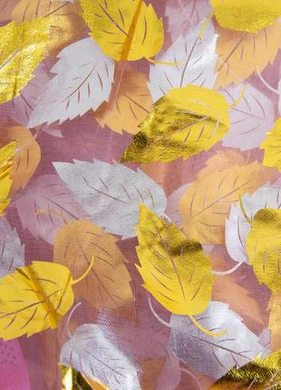Антимоскитная сетка на магнитах 98х210 см "золотые листья" розовая, москитная сетка на двери от мух (st)3 фото