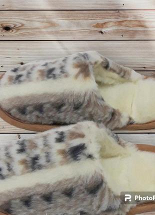 Yui тапочки из овчины вышиванка 36-46 / женские и мужские  домашние тапки, тапочки , всувки5 фото