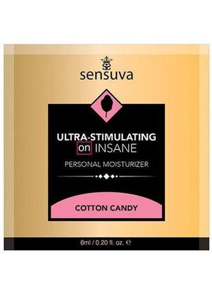 Возбуждающий лубрикант на комбинированной основе ultra-stimulating on insane cotton candy, 6 мл.