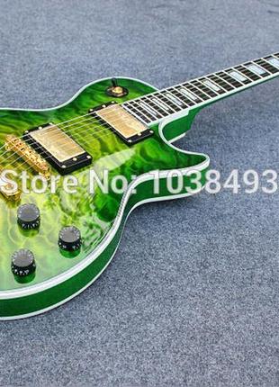 Электрогитара gibson les paul custom brown green china