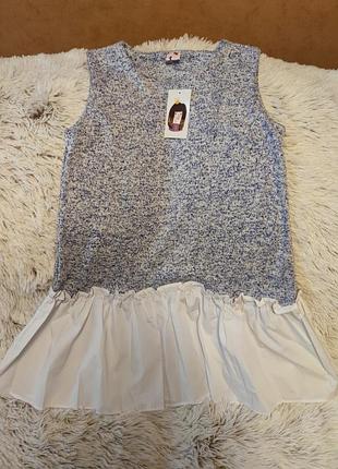 Сукня туніка з воланом