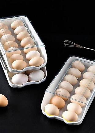 Контейнер лоток для хранения яиц egg tray белый