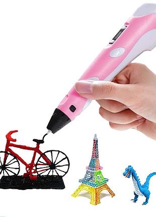 3d ручка с экраном 3dpen-3 (pink) | 3d ручка для объемного рисования1 фото