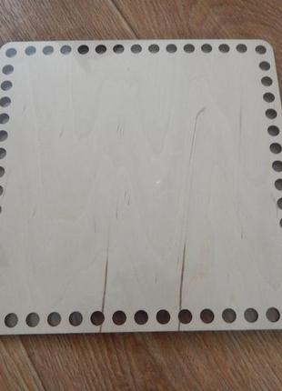 Дерев'яне квадратне денце для плетених кошиків, 20*20см1 фото