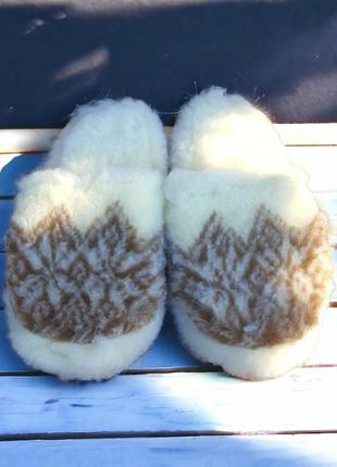 Yui тапочки из овчины снежинка 36-46 / женские и мужские  домашние тапки, тапочки , всувки1 фото