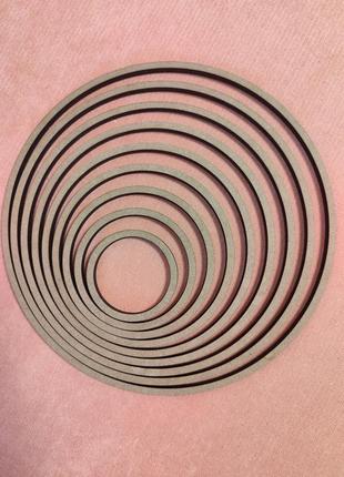 Комплект деревянных заготовок, основа-кольцо для макраме, ловца снов, мобиля. диаметр 5-40см1 фото