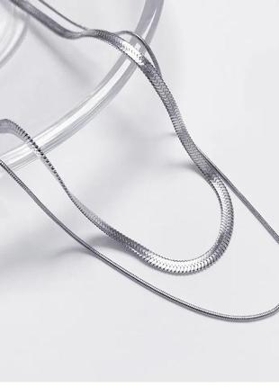 Короткий подвійний ланцюжок з нержавіючої сталі stainless steel. медична сталь