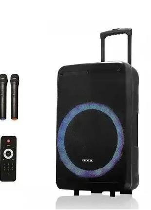 Акустична переносна колонка zxx-7878 60вт 15" 72х42х35см usb/sd/fm/bt/tws/2mic/дк