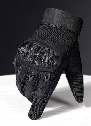 Перчатки тактические primo carbon полнопалые, сенсорные, размер l - black