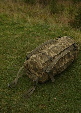 Тактичний баул для зсу 100л  піксель військовий баул зсу армійський баул сумка похідний баул рюкзак сумка5 фото