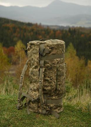 Тактический баул для всу 100л пиксель военный баул всу армейский баул сумка походный баул рюкзак сумка1 фото