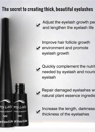 Cыворотка для росту ресниць і бровей omy lady eyelash enhancer, 5мл3 фото